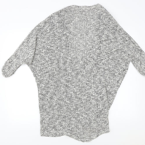 Atmosphere Womens Grey Herringbone  Cardigan Jumper Size S