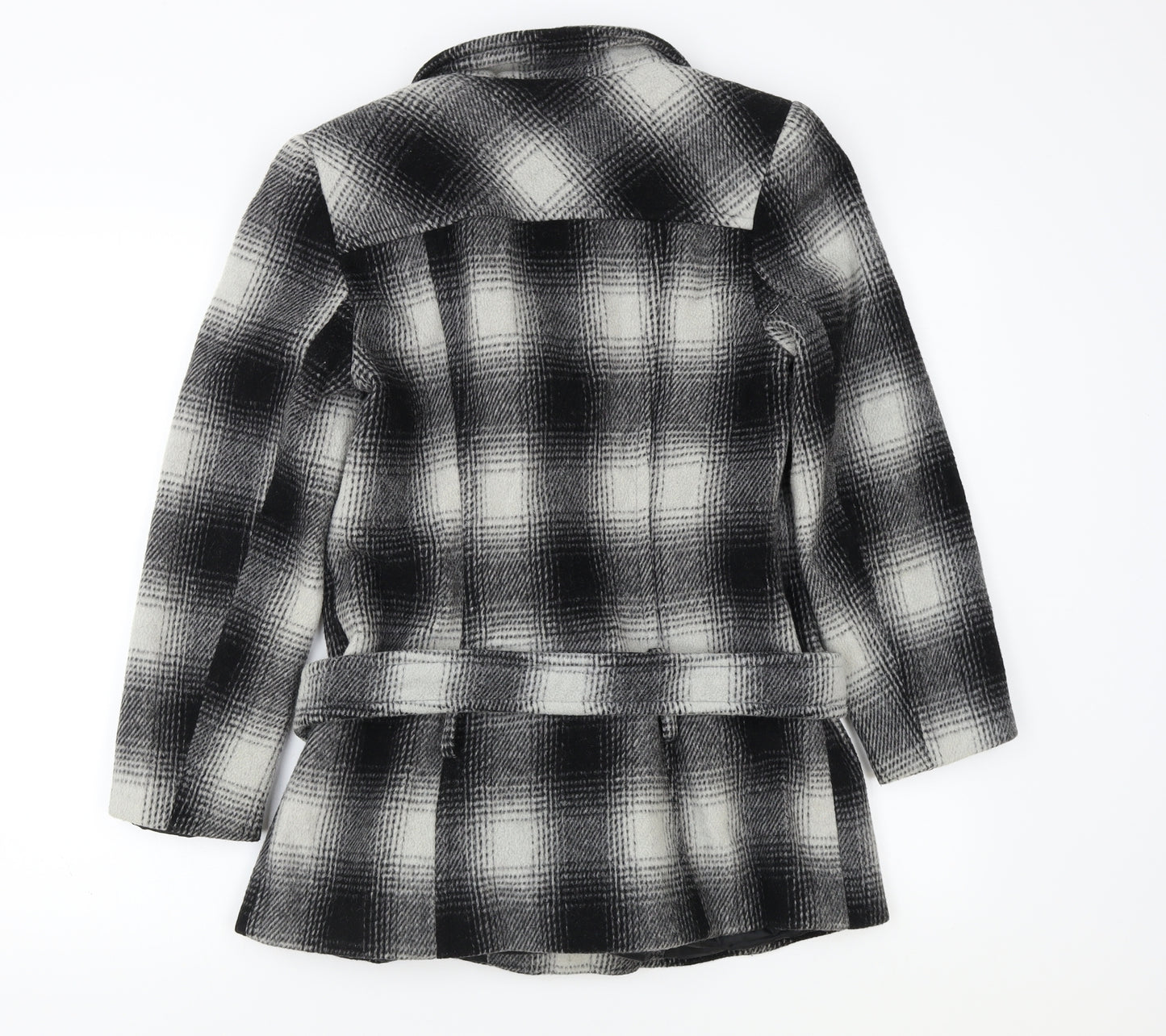 South Womens Multicoloured Check  Jacket Coat Size 8