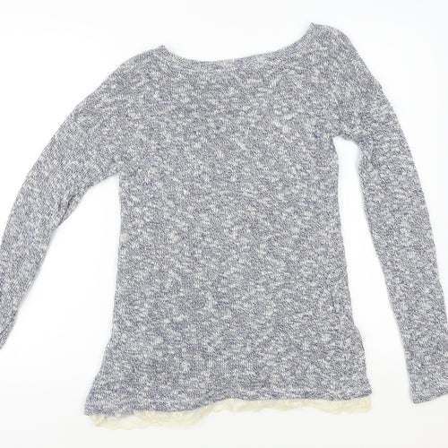 Xside Womens Blue Geometric  Pullover Jumper Size L