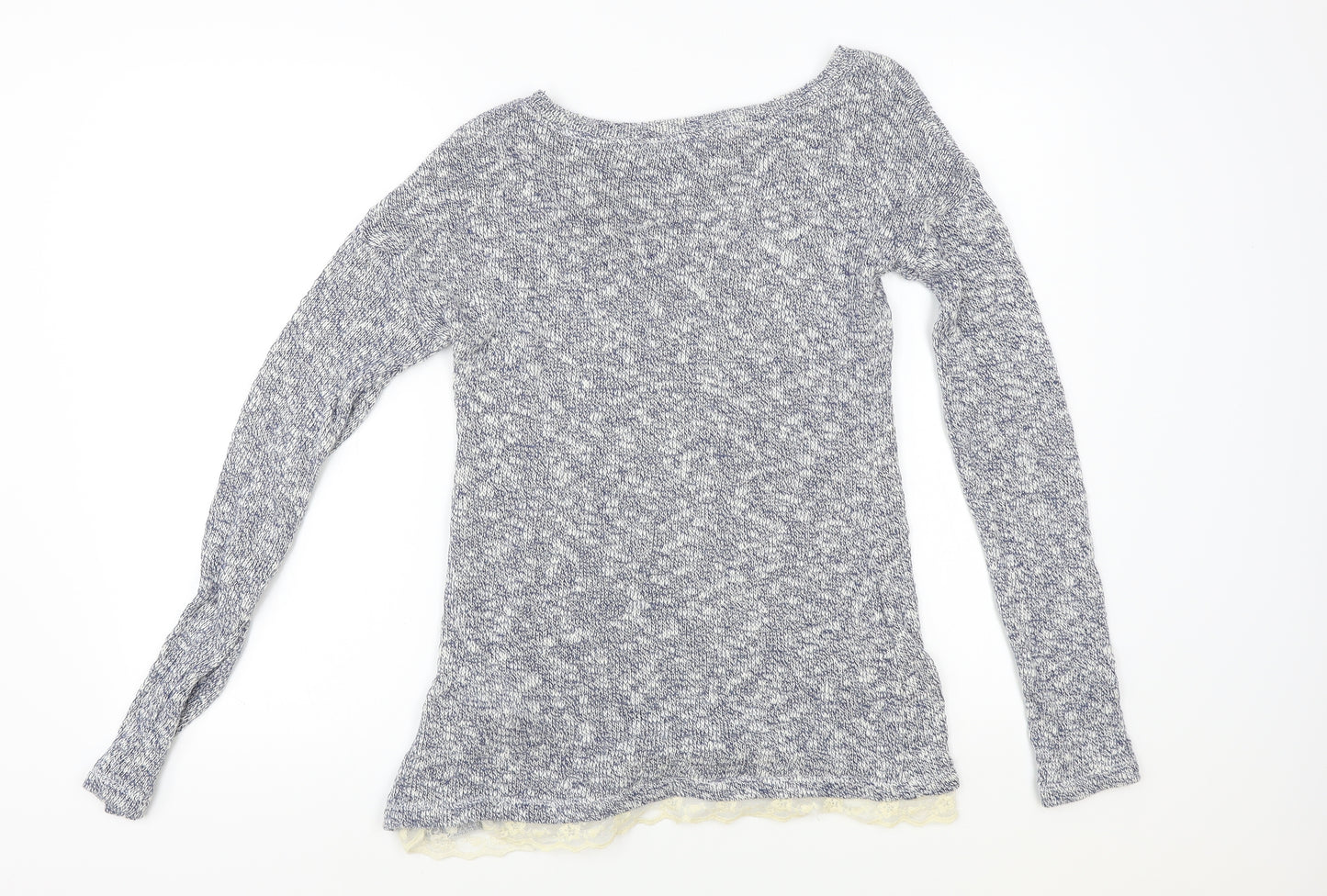 Xside Womens Blue Geometric  Pullover Jumper Size L