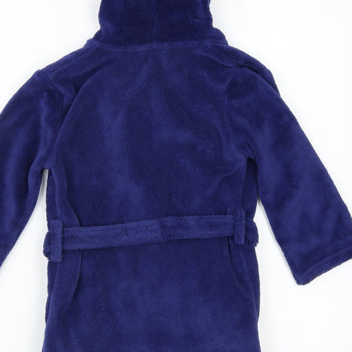 Preworn Boys Blue Solid   Robe Size 5-6 Years  - Lewis