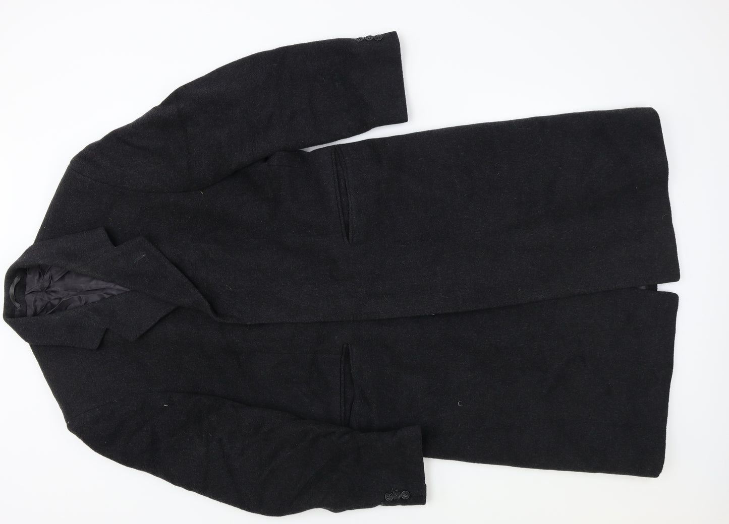 Berwin & Berwin Mens Black   Overcoat Coat One Size