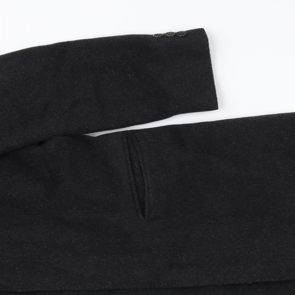 Berwin & Berwin Mens Black   Overcoat Coat One Size