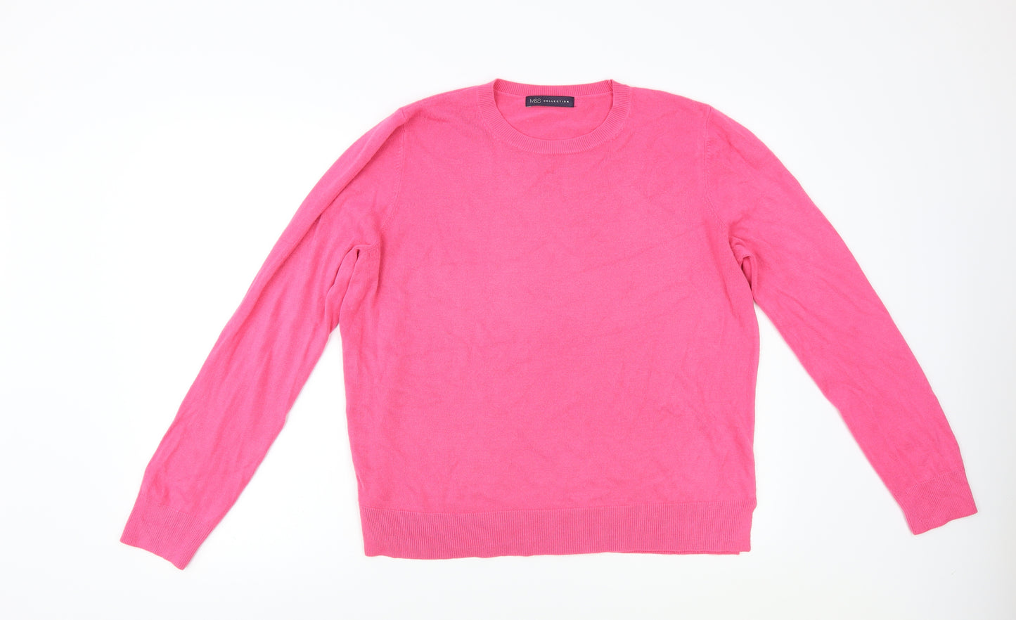 M&S Womens Pink   Pullover Jumper Size 16