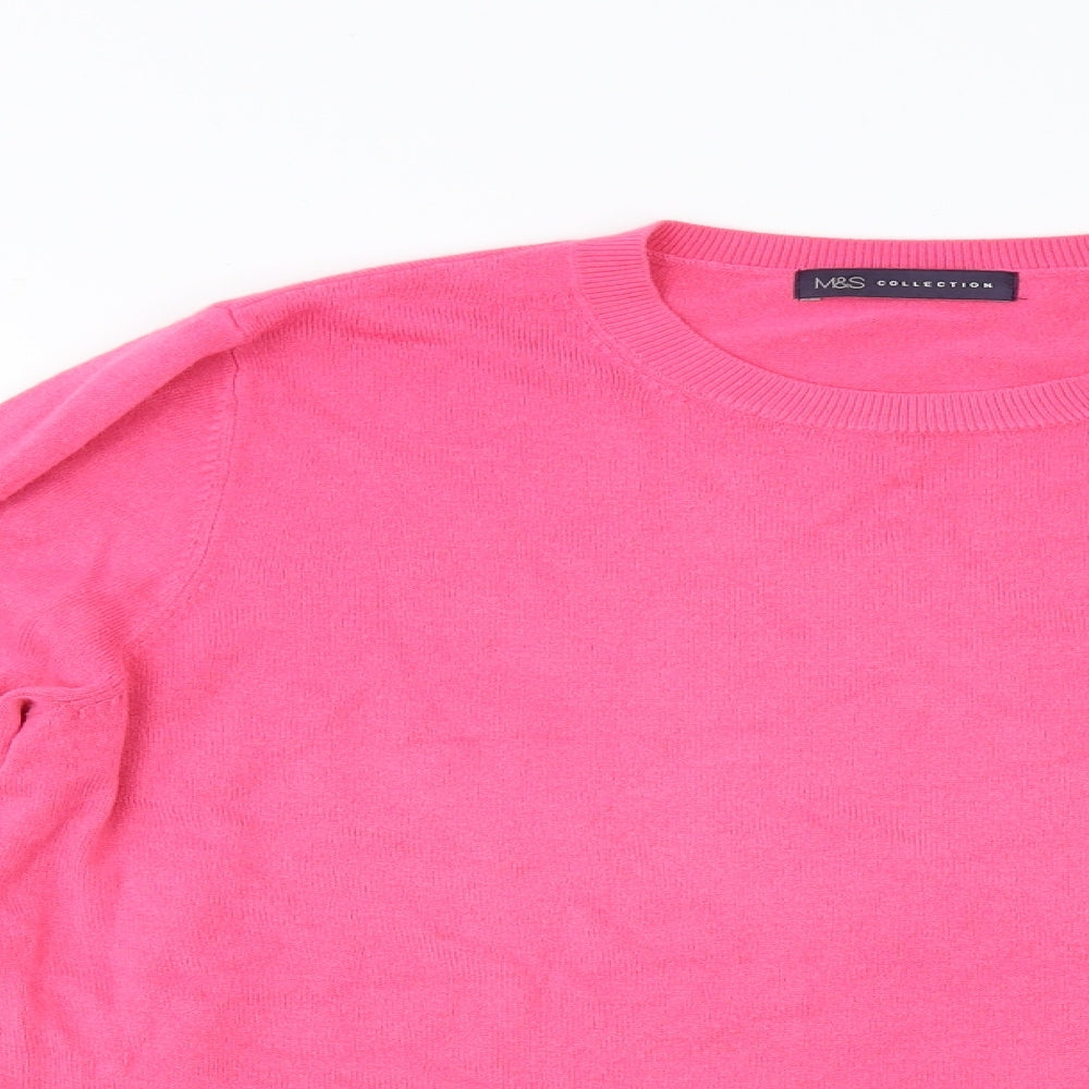 M&S Womens Pink   Pullover Jumper Size 16