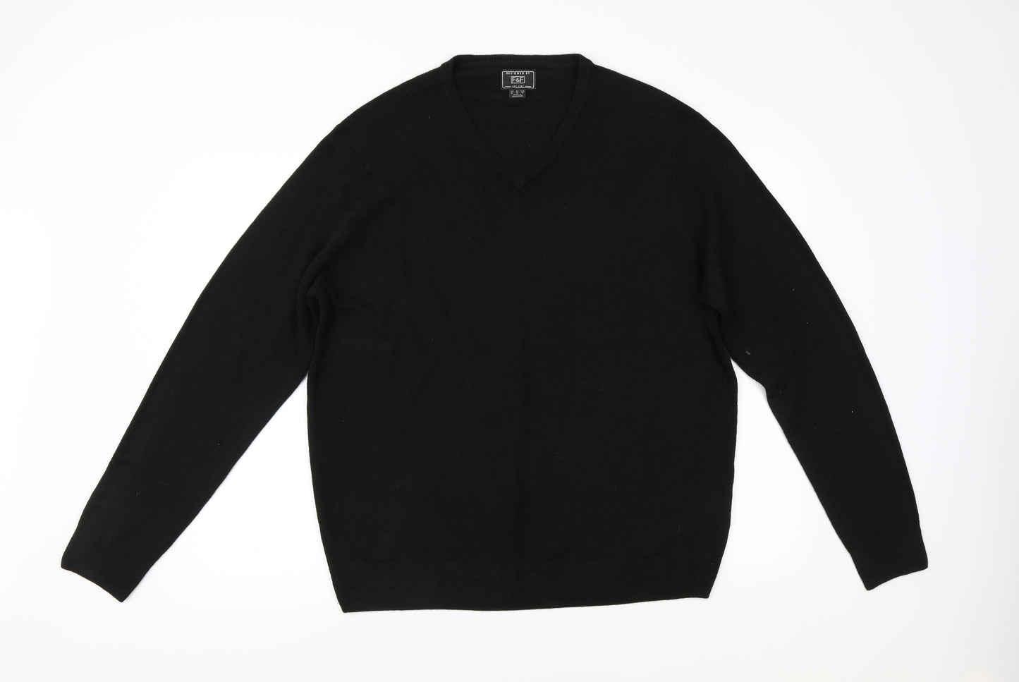 F&F Mens Black   Pullover Jumper Size XL