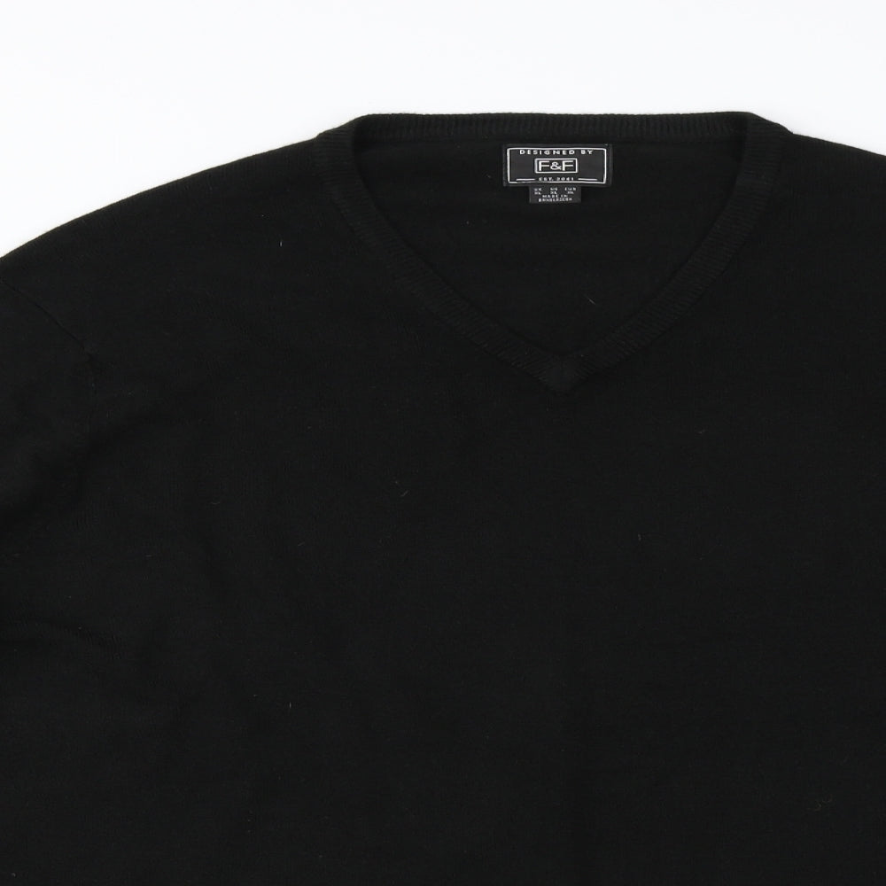 F&F Mens Black   Pullover Jumper Size XL