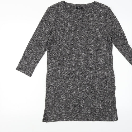 F&F Womens Grey Houndstooth  Pullover Jumper Size 10