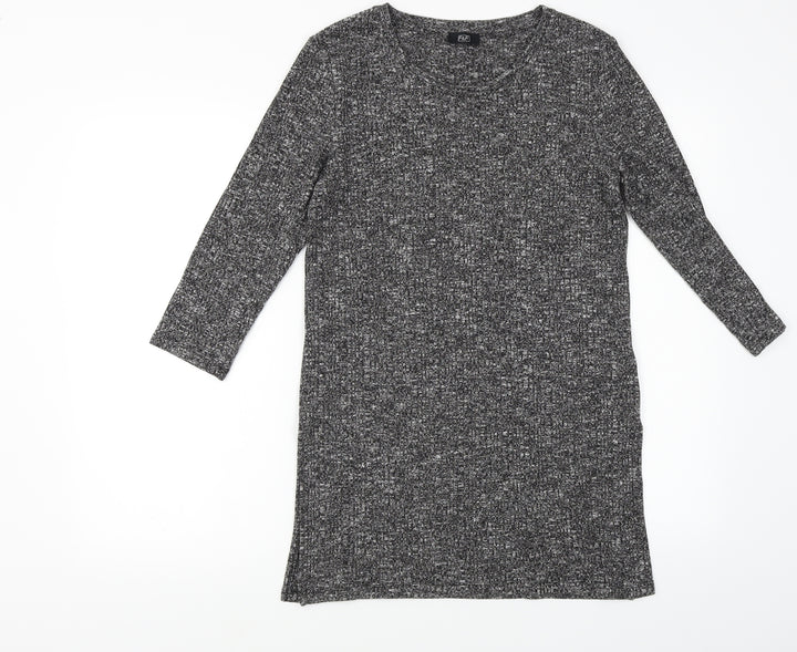 F&F Womens Grey Houndstooth Pullover Jumper Size 10