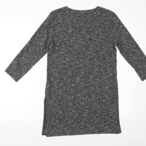 F&F Womens Grey Houndstooth  Pullover Jumper Size 10