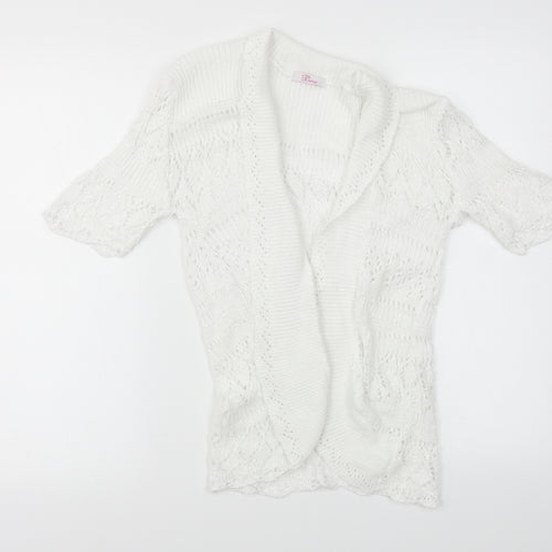 Bina Womens White   Cardigan Jumper Size 10