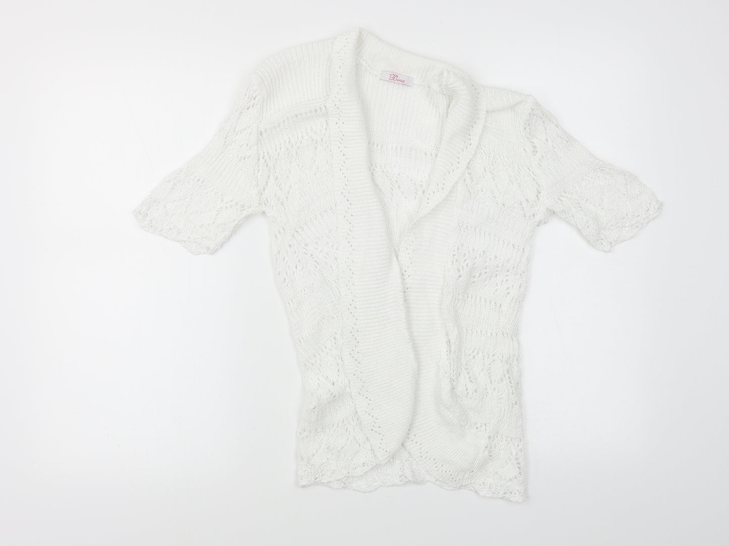 Bina Womens White   Cardigan Jumper Size 10