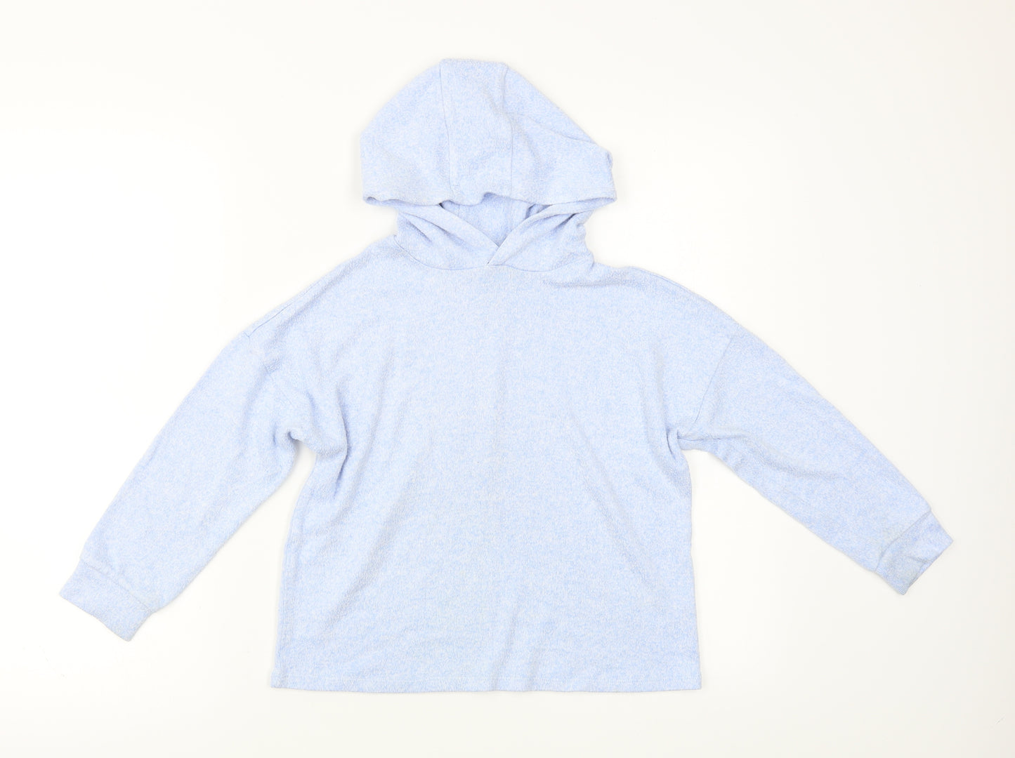 M&S Girls Blue   Pullover Hoodie Size 8 Years