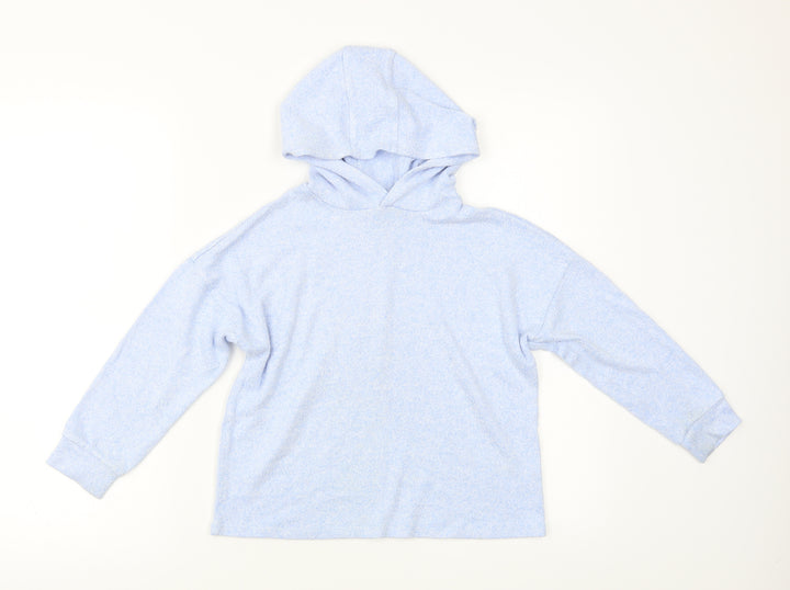 M&S Girls Blue   Pullover Hoodie Size 8 Years