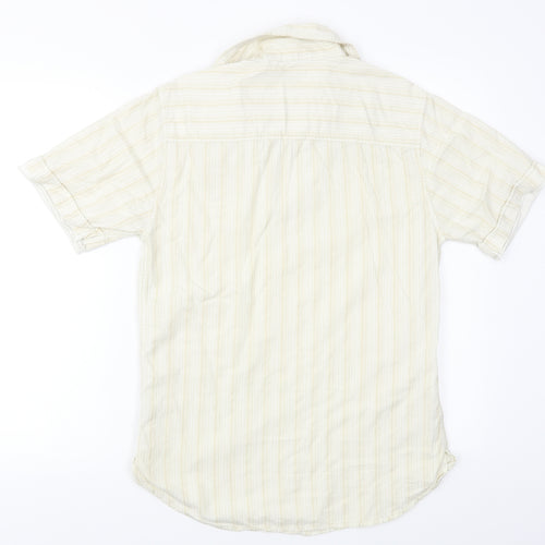 Denim 73 Mens Beige Polka Dot   Button-Up Size S