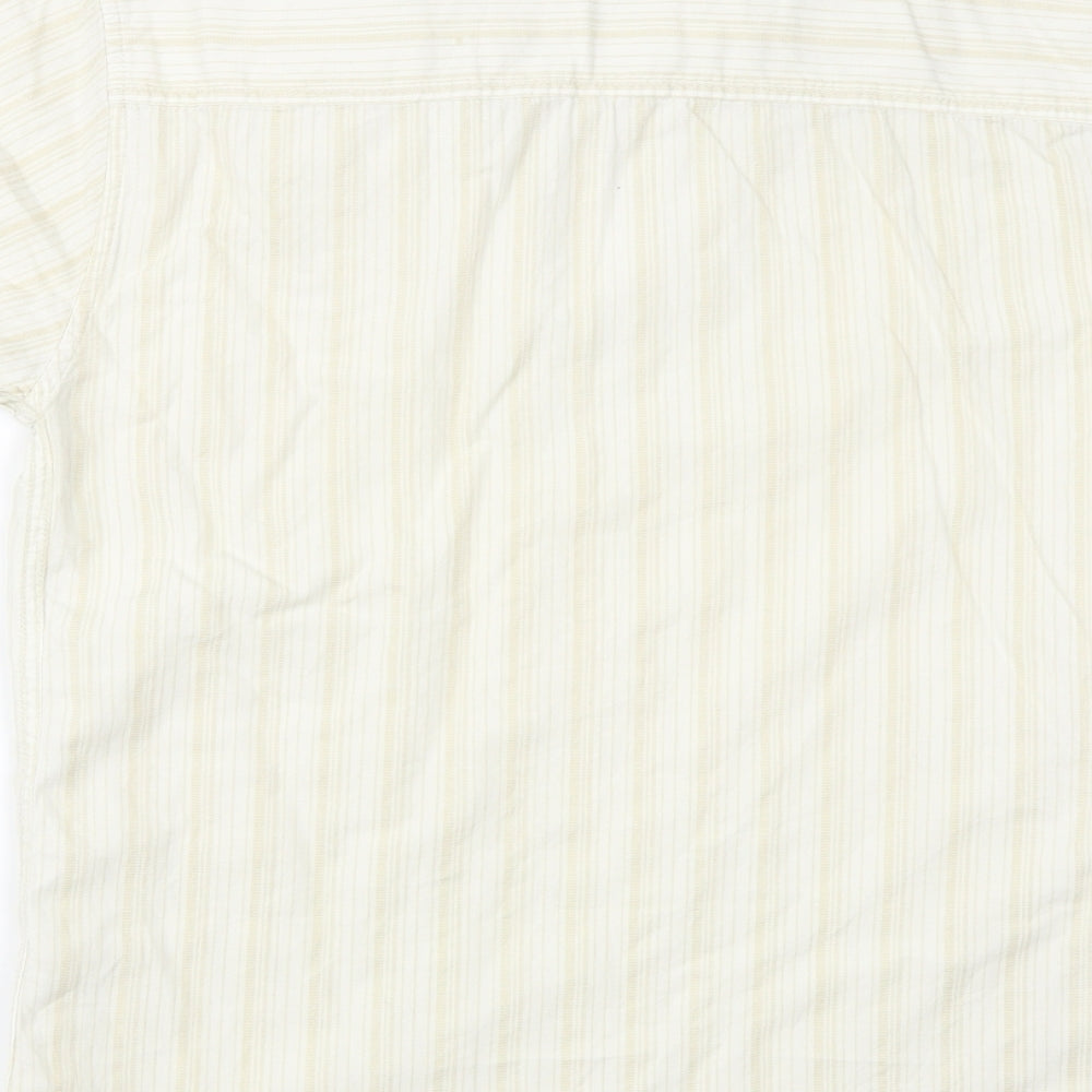 Denim 73 Mens Beige Polka Dot   Button-Up Size S