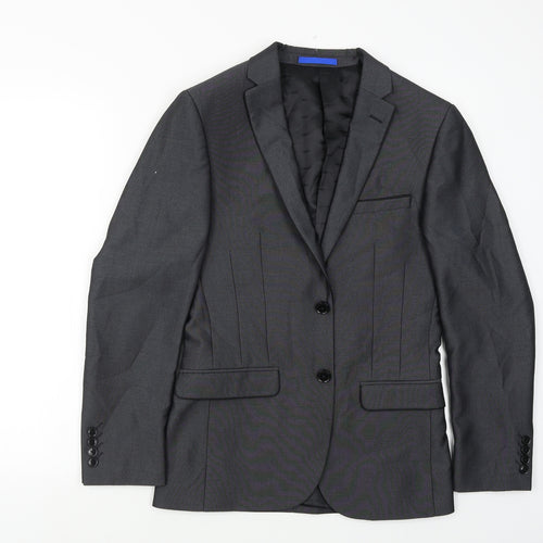 OneSix5ive Womens Grey Herringbone  Jacket Blazer Size S