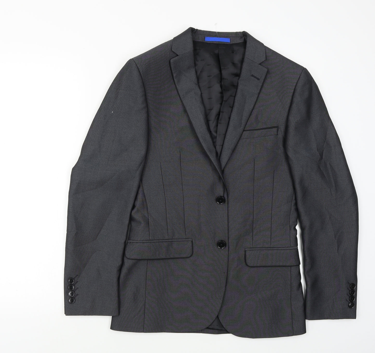 OneSix5ive Womens Grey Herringbone  Jacket Blazer Size S