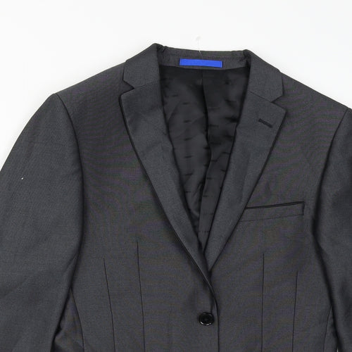 OneSix5ive Womens Grey Herringbone  Jacket Blazer Size S