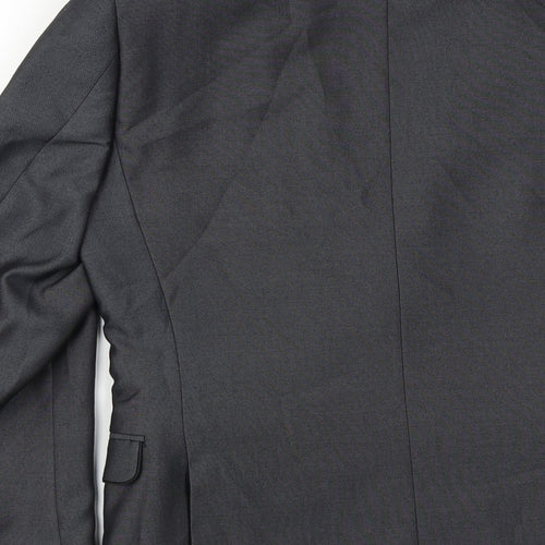 OneSix5ive Womens Grey Herringbone  Jacket Blazer Size S