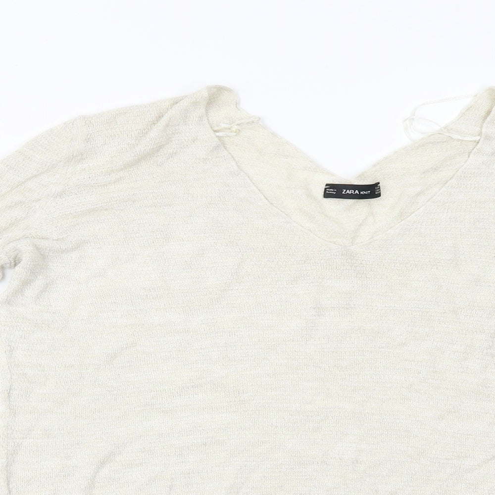 Zara Womens Beige   Pullover Jumper Size M