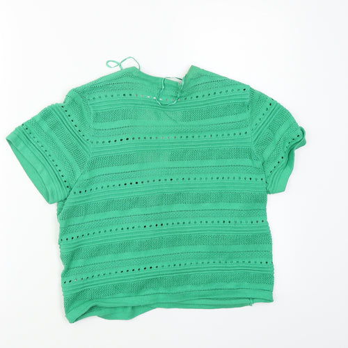 M&Co Womens Green   Cape Jumper Size 14