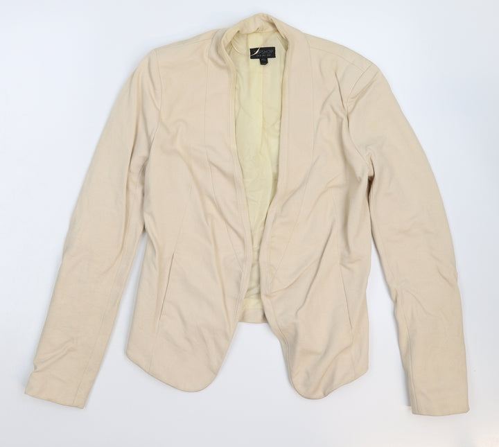 Topshop Womens Beige Jacket Blazer Size 8