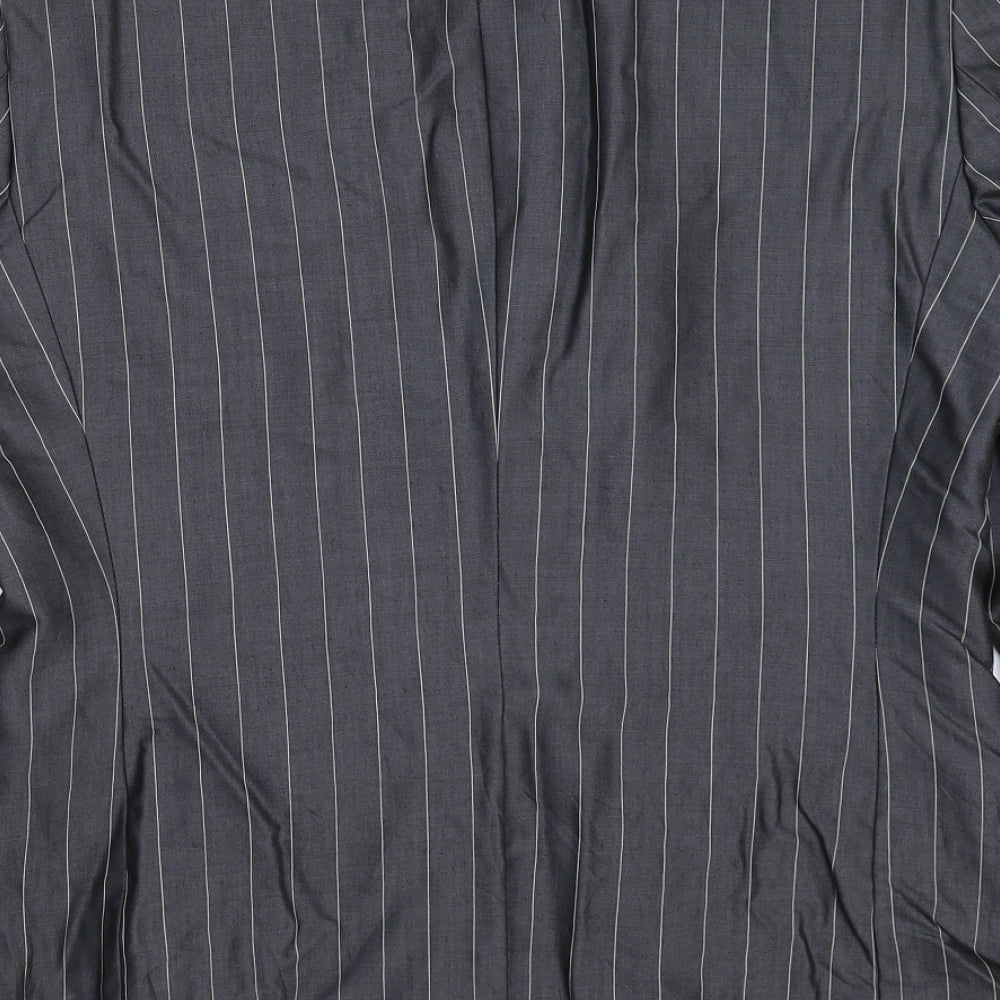 Ben Sherman Mens Grey Striped  Jacket Suit Jacket Size 40