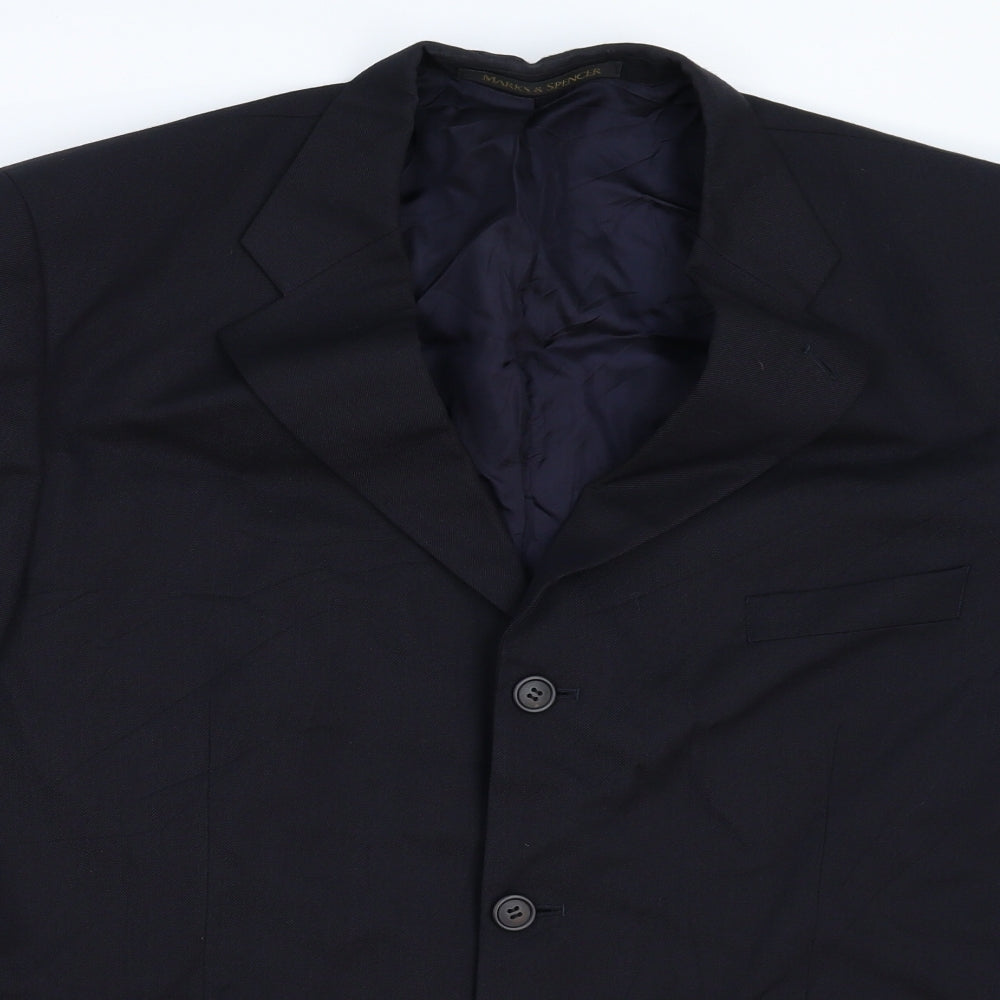 Marks and Spencer Mens Blue   Jacket Suit Jacket Size 44