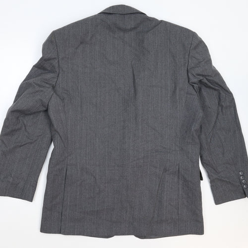 Dunn & Co Mens Grey Striped  Jacket Suit Jacket Size 42