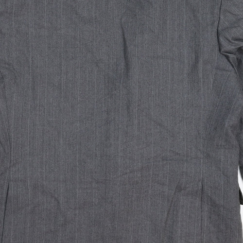 Dunn & Co Mens Grey Striped  Jacket Suit Jacket Size 42