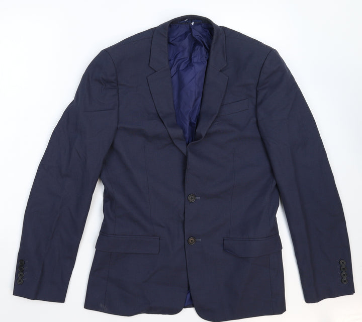 River Island Mens Blue Jacket Suit Jacket Size 38