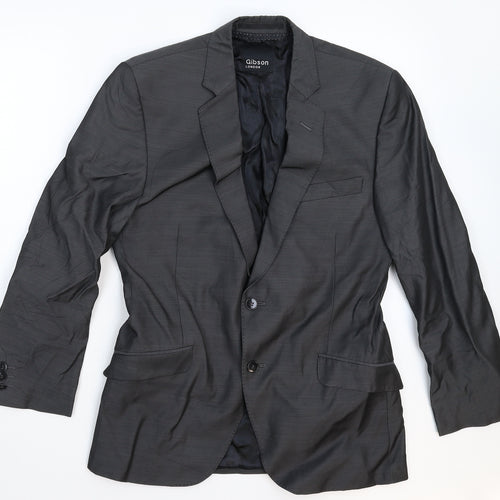 Gibson Mens Silver   Jacket Suit Jacket Size 38