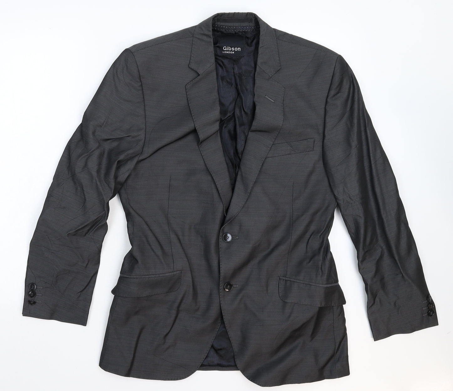 Gibson Mens Silver   Jacket Suit Jacket Size 38