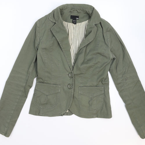 H&M Womens Green   Jacket Blazer Size 10
