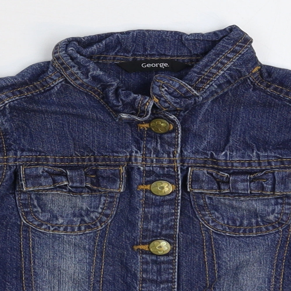 George Girls Blue  Denim Jacket  Size 3-4 Years