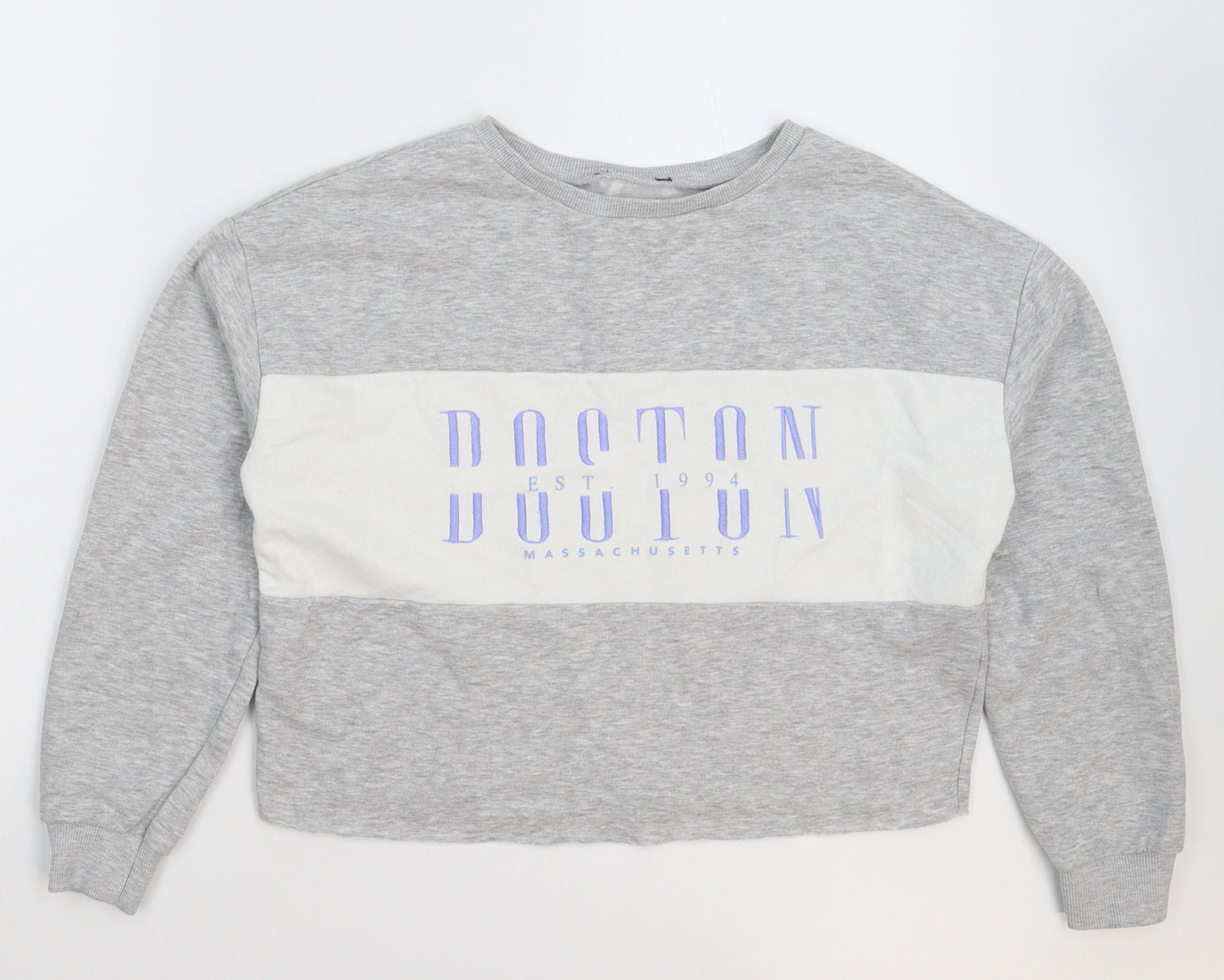 New Look Girls Grey   Pullover Sweatshirt Size 12-13 Years