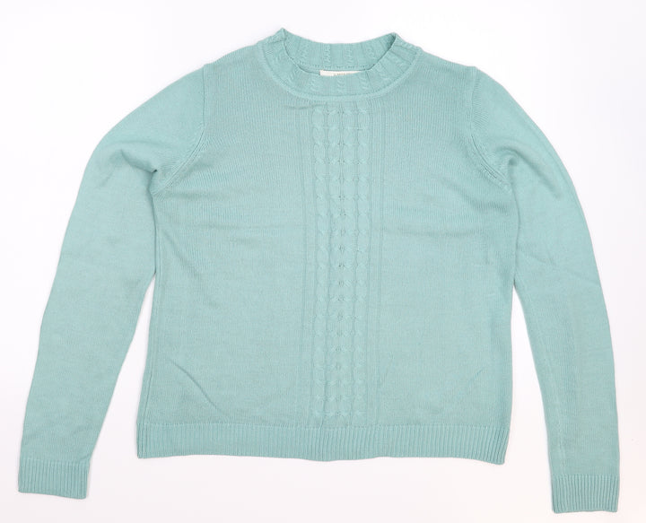 EWM Womens Green  Knit Pullover Jumper Size 12