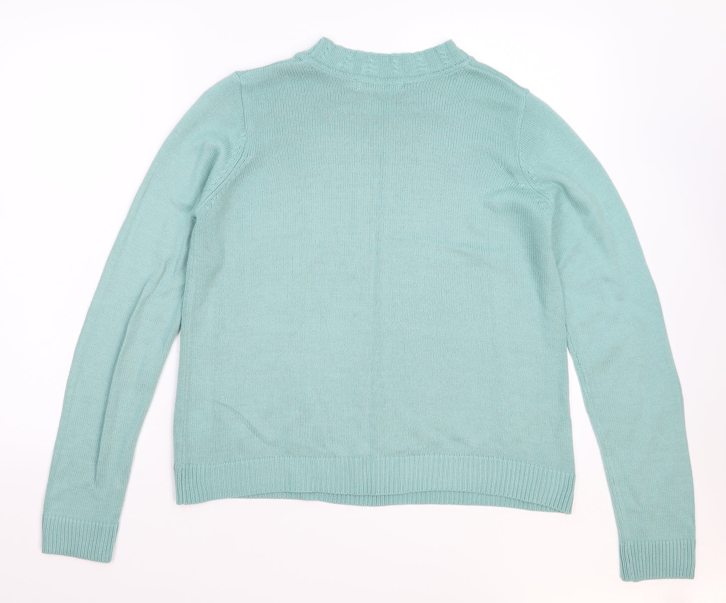 EWM Womens Green  Knit Pullover Jumper Size 12