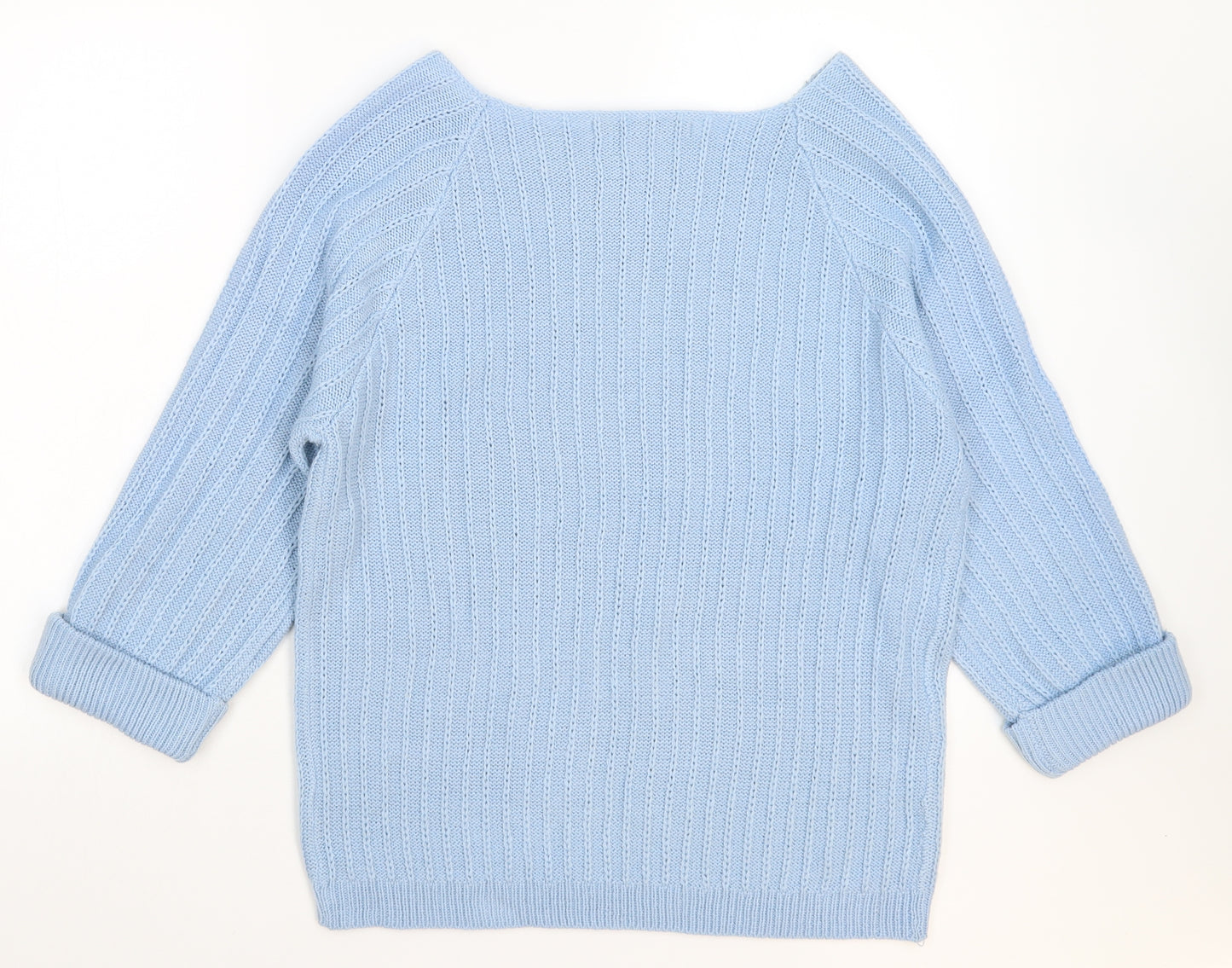 TRU Womens Blue  Knit Pullover Jumper Size L