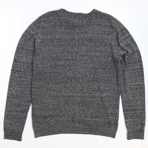 Topman Mens Grey  Knit Pullover Jumper Size M