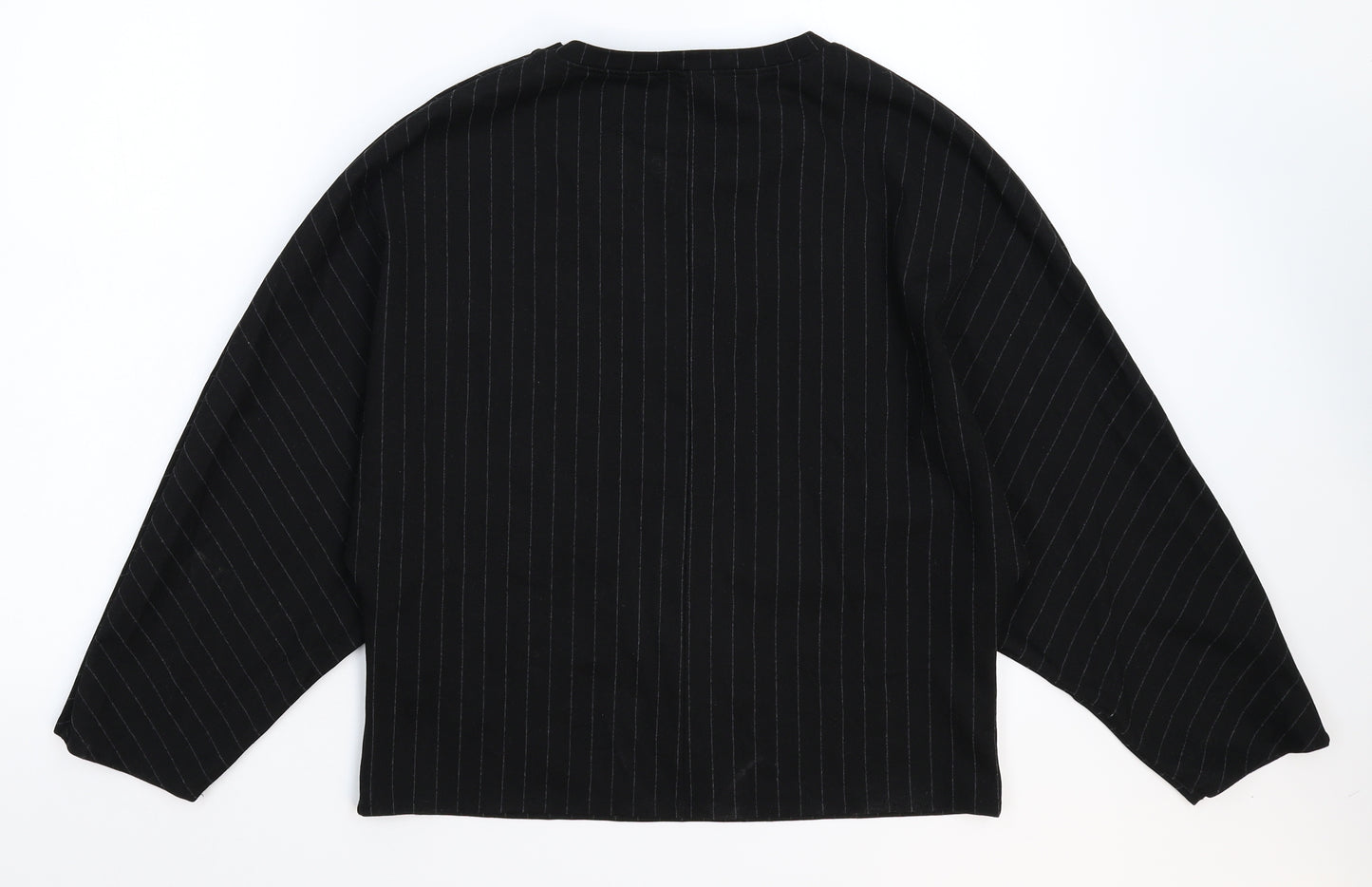 Zara Womens Black Striped  Pullover Jumper Size L