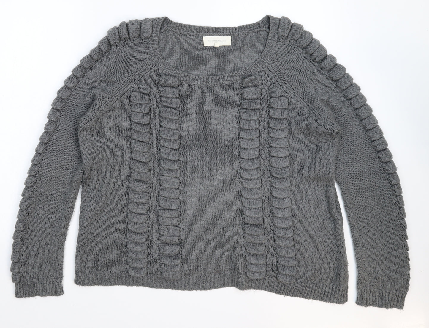 Frederik Anderson Womens Grey  Knit Pullover Jumper Size M