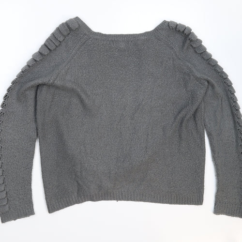 Frederik Anderson Womens Grey  Knit Pullover Jumper Size M