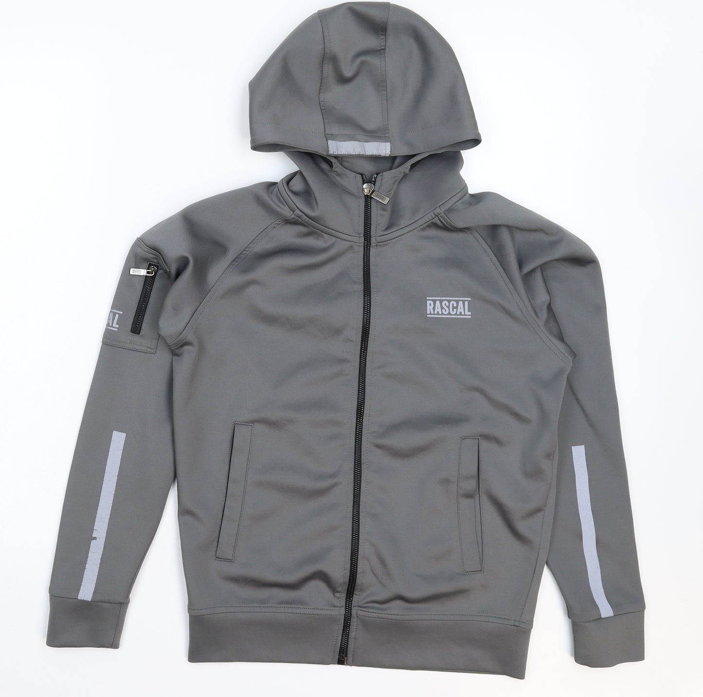 Rascal Boys Grey   Full Zip Hoodie Size XL