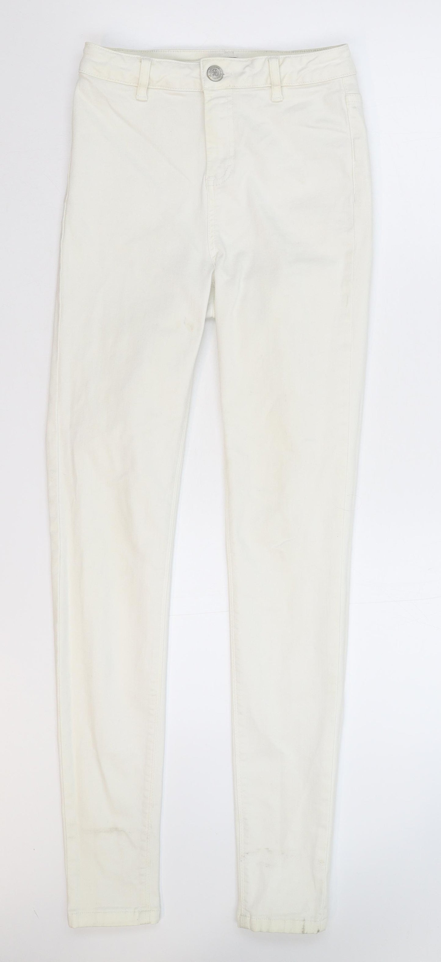 New Look Womens White  Denim Skinny Jeans Size 8 L31 in