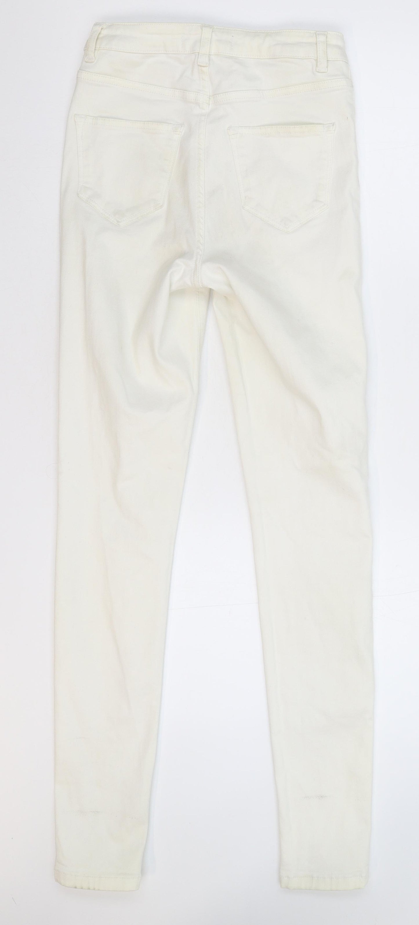New Look Womens White  Denim Skinny Jeans Size 8 L31 in
