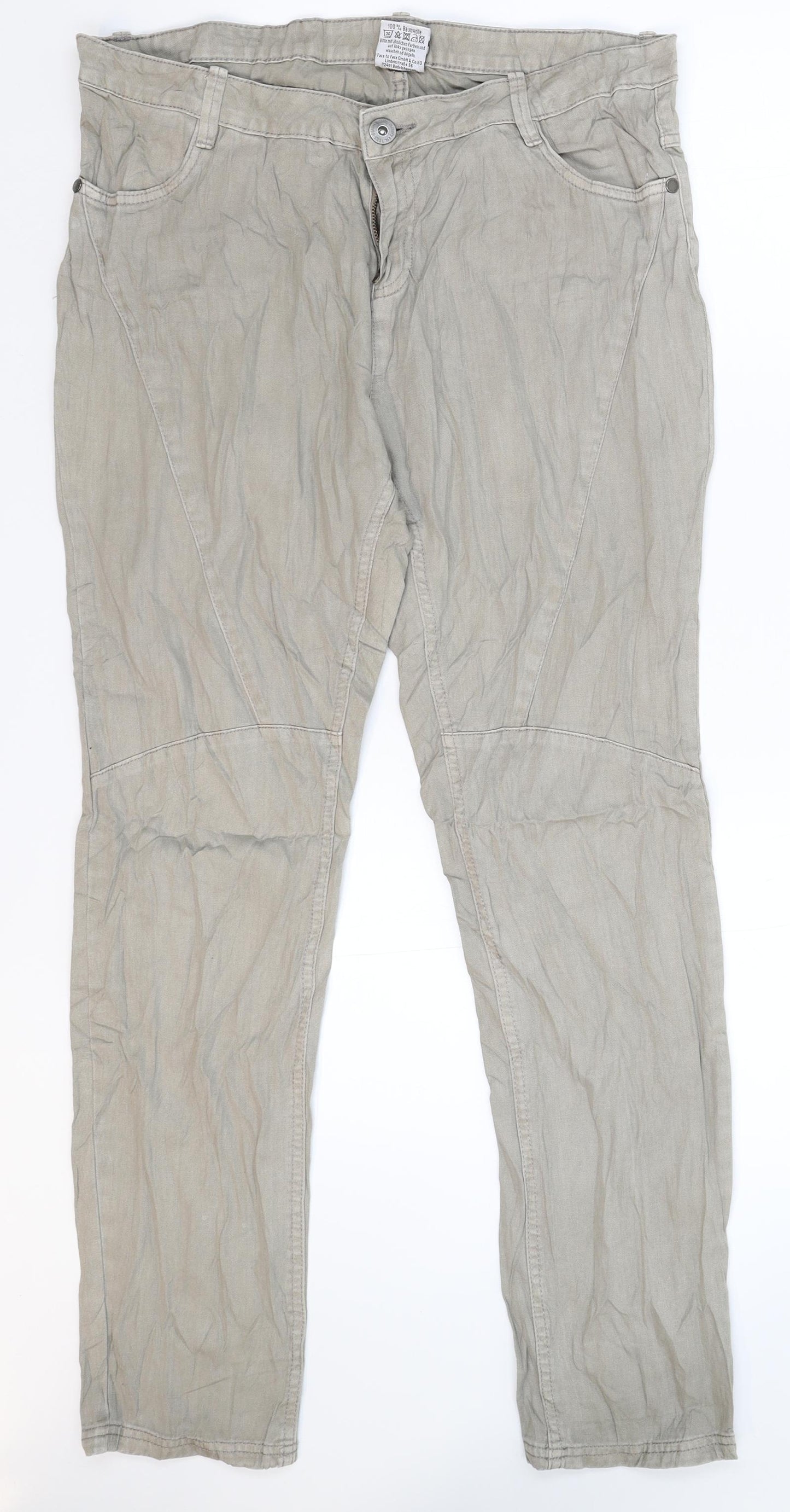 Up Fashion Womens Grey   Trousers  Size 14 L30 in