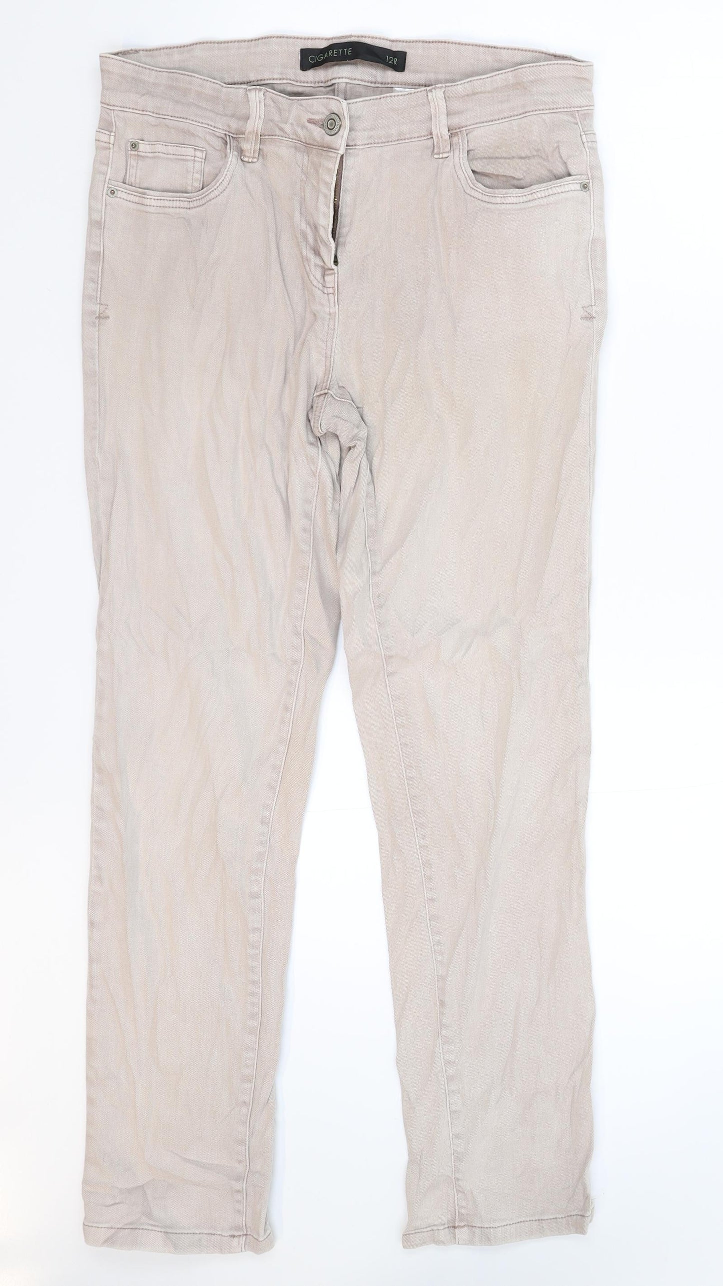 NEXT Womens Grey  Denim Skinny Jeans Size 12 L28 in