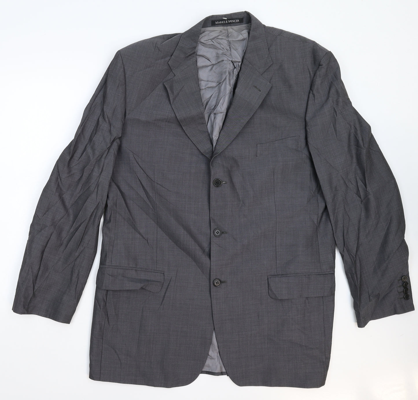 Marks and Spencer Mens Grey   Jacket Suit Jacket Size 44